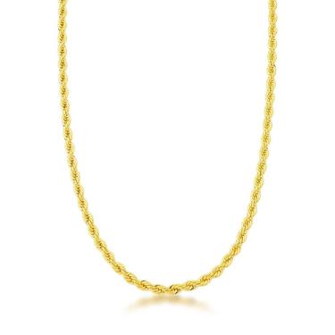 Imagem de Corrente Cordão Baiano 3mm Banhada Ouro 18k - 40cm