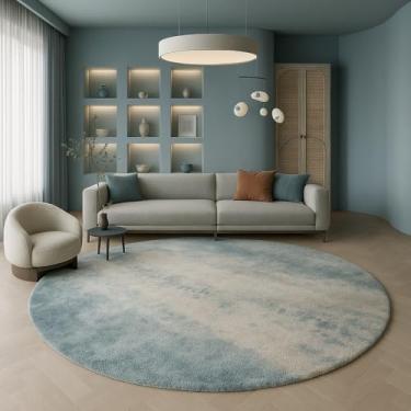 Imagem de Tapete Decorativo Orgânico Redondo - Blue Stone 140cm