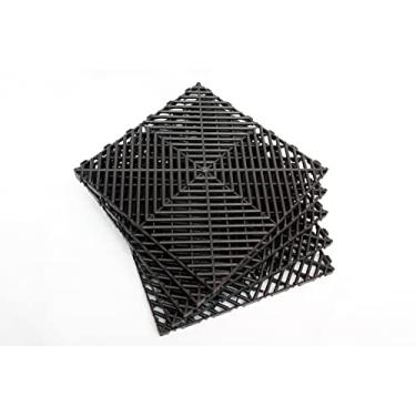 Imagem de Boss Detail Piso Modular De Garagem - Pvc Macio Com Encaixe, Pátio Piscina 12'' X 12'', Tapetes Drenagem Para Áreas Internas E Externas (5, Preto) Tl05