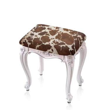 Imagem de Luarisgur Capas Retangulares Para Bancos De Bar, Conjunto Com 2 Capas, Estampa Vaca Marrom, Elásticas Cadeira Faixa Elástica Bar 14 A 20 Polegadas