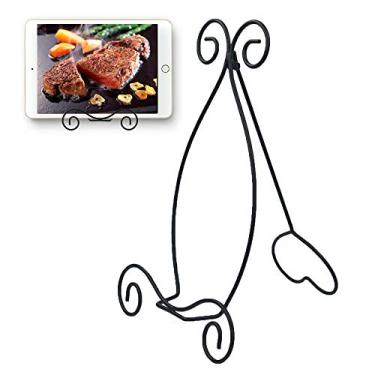 Imagem de UoYeet Suporte De Chapa Ferro Para Exibição, Tela 10" Com Tripé Preto Ajustável, Cavalete Fotos, Molduras, Álbum, Fotos