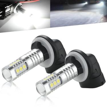 Imagem de KISLED Lâmpada De Farol Neblina Led 881, 889, 894, 896, 898, 886, Extremamente Brilhante, Com Projetor Drl Alta Potência, 3030 Chips Para Carros, Caminhões 862, 881L, 888, 881X, 894X H27, Branca