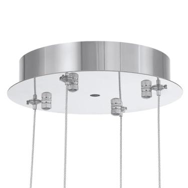 Imagem de dolria Adaptador De Teto Inclinado 6,8'' Diâmetro Para Lustres Grandes Lustre Cristal Moderno 39,3'' Altura Ajustável