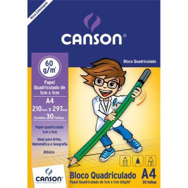 Imagem de Bloco Quadriculado A4 Canson 60g 30 Folhas 210x297mm