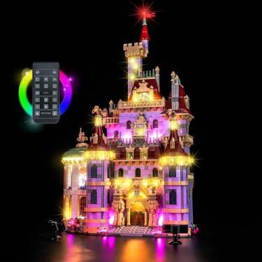 Imagem de Hilighting Kit De Iluminação Led Atualizado Compatível Com O Conjunto Construção Castelo Lego A Bela E Fera, Versão Rc 43263 (Modelo Não Incluído)