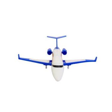 Imagem de Avião de Brinquedo Jatinho Executivo, 26cm x 25cm, Amarelo e Azul, Polipropileno