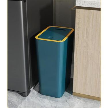 Imagem de Lixeira Cesto Banheiro Cozinha Click Travamento 15 Litros - Lyvance Ho