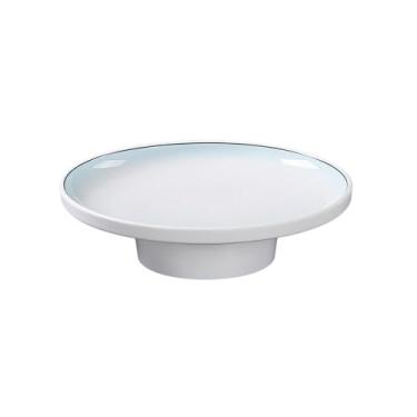 Imagem de Prato antiqueda requintado de porcelana esmaltada estilo nórdico - disco de pé de 30 cm de altura