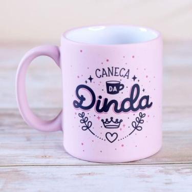 Imagem de Caneca Cerâmica DINDA - Quatro Estações, Rosa, 9,7 cm Altura x 12 cm L