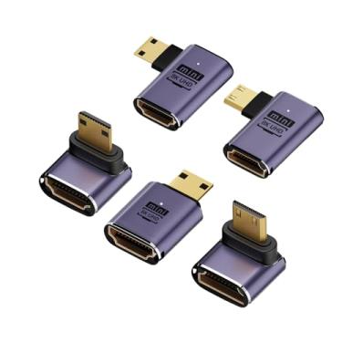 Imagem de MysRuida Adaptador 8K @60Hz UHD Mini HDMI 2.1 para HDMI 2.1, pacote com 5, conversor bidirecional 3D 48Gbps, conector fêmea macho para Xbox, PS5, PS4, HDR, compatível com 4K@120Hz