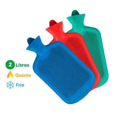 Imagem de Kit 3 Bolsas Água Quente Térmica Borracha Compressa Gelo 2l - Wala Sto