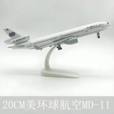 Imagem de Avião De Brinquedo MD11 World Cargo Airlines De 20CM Em Diecast Com Ba