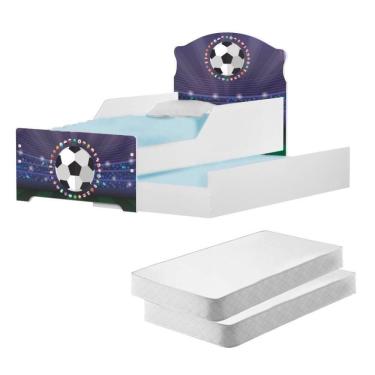 Imagem de Bicama Infantil Uly Futebol Bandeiras Com Colchões