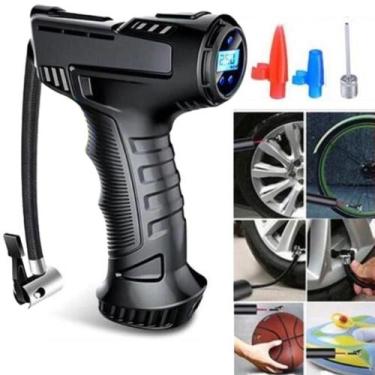 Imagem de Calibrador De Pneu Mini Compressor Bomba De Ar Portátil - Shippei