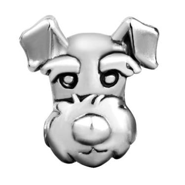 Imagem de MiiFort Berloque Schnauzer para cães e filhotes de cachorro serve para pulseiras Pandora Charms Women Pet Christmas Birthday Human's Best Friend