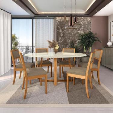Imagem de Conjunto Sala de Jantar Madeira Maciça 6 Cadeiras Kappesberg - MADEIRA