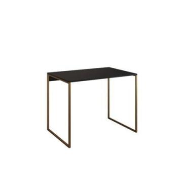 Imagem de Mesa Escrivaninha Grécia 80x46cm Tampo de Madeira Base Ferro Modelo In