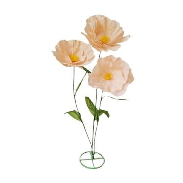 Imagem de Fancyes Decoração de Flores de Papel 3D para Casamento, Flores Gigantes, para Eventos de Hotel, Vitrine de Loja em Arco, Jardim, champanhe
