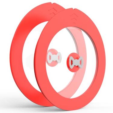 Imagem de Pacote com 2 tampas de substituição para Pyrex 7200-PC 2 recipientes de vidro tigela de silicone capa de armazenamento vermelha à prova de vazamento