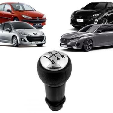 Imagem de Bola Cambio Peugeot 206 207 208 SW 307 308 406 Emblema Cromado - Mercú