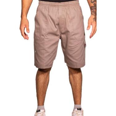 Imagem de Shorts Bermuda Masculino Elástico Sarja do P ao XG - juc men, Cinza, M