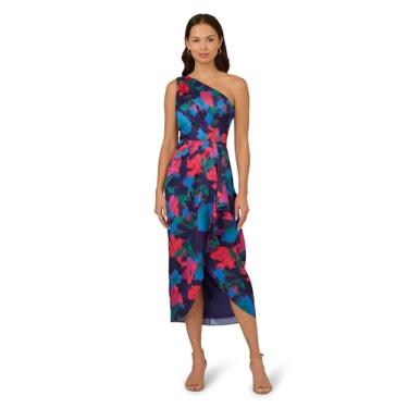 Imagem de Adrianna Papell Vestido feminino com estampa floral, Azul multi, 38