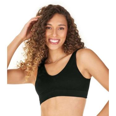 Imagem de Top Com Alça Larga Sem Costura Zee Rucci Preto, M, Preto