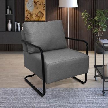 Imagem de Poltrona Luma Tecido em Linho Nordeste Flex