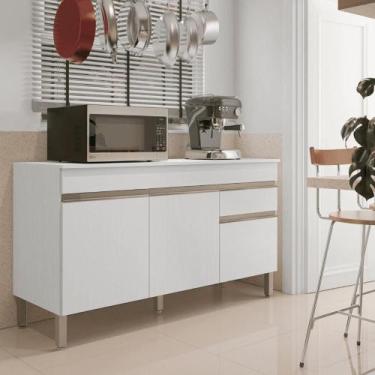 Imagem de Balcao 3 portas c/ gaveteiro 1,50 Line C/ Tampo Supremo - Kits Paraná