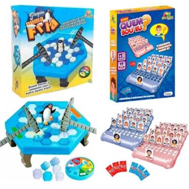 Imagem de Jogo Quem Sou Eu + Jogo Pinguim Quebra Gelo Linha Premium M5 Armarinhos