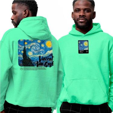 Imagem de Moletom Estampado Algodão‎ Vicent Van Gogh Nigth Abstract-Unissex