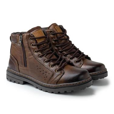 Imagem de Bota Masculina Couro Legítimo La Roche Conforto e Estilo Casual-Masculino