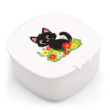 Imagem de BJDAMAI Caixa organizadora de acessórios de cabelo pequenos para meninas, crianças, adolescentes, mulheres, grampos de cabelo, laços/bandas, pinos, presilhas/elásticos organizador e armazenamento!