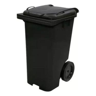 Imagem de Lixeira Conteiner Plástico 240l Sem Pedal Com Rodas Preto - Higipack