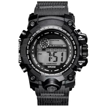 Imagem de Relógio Masculino Esportivo 30m À Prova D'Água Cronometro + Caixa Presente + Óculos Tático Police Moda Militar