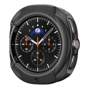 Imagem de Spigen Liquid Air projetado para Samsung Galaxy Watch 8 Classic 46 mm capa flexível leve TPU (2025) - preto fosco