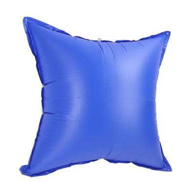 Imagem de ZJchao Travesseiro de Piscina Inflável de PVC Espessado para Piscinas Acima do 120cm (Quadrado azul escuro)
