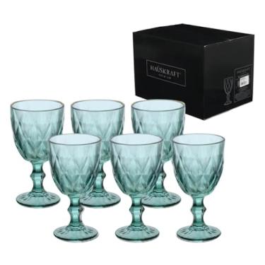 Imagem de Haüskraft -Taça de vidro para água E vinho Diamond Verde 320ml 6 peças