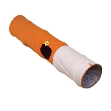 Imagem de FashionCha Túnel Reto para Gatos, Brinquedo Interativo, Enfeite Que Economiza Espaço, Linda Cama Dobrável para Gatos para Treinamento Doméstico, Grande