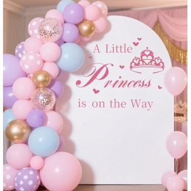 Imagem de Decalque A Little Princess is on The Way Decorações de chá de bebê de princesa