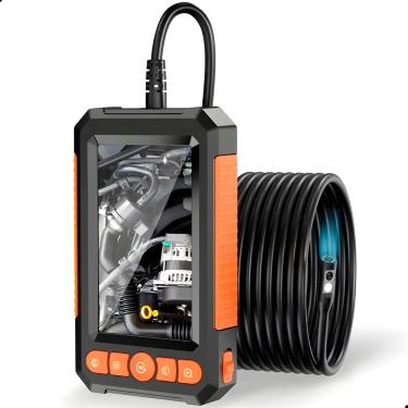 Imagem de Câmera Sonda Endoscópio Inspeção Cabo 5m Tela 2 Lentes HD Oficina Carro Veicular Prova d`Água M-C43B