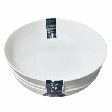 Imagem de Conjunto 4 Pratos De Sopa Branco Premium 1.100 Ml 20X4,5 Cm