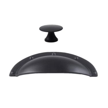 Imagem de Kit 1 Puxador Botão E 1 Concha Móveis Gaveta Cozinha Armario