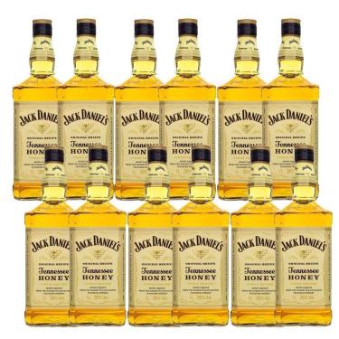 Imagem de Kit 12 Jack Daniel'S Honey Original 375Ml Uísque Padrinhos