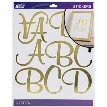 Imagem de EK Success Adesivo EK Sticko Alpha Script XL dourado