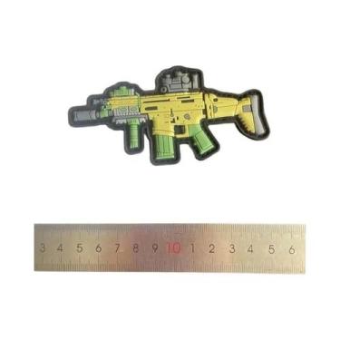 Imagem de Mini Patches De Moral 3D Em PVC De Borracha, Com Design De Armas, Pist