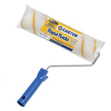 Imagem de Rolo para pintura Lã Topa Tudo 12MMx23CM c/cabo - Castor