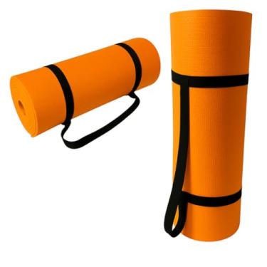 Imagem de Tapete Yoga MatConfortável Grosso Colchonete Tatame Exercício em Casa(Laranja)