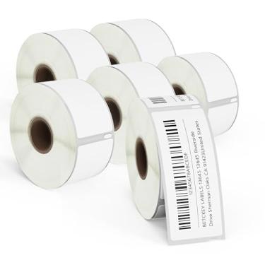 Imagem de BETCKEY - Substituição de etiqueta removível de filme para DYMO 30321 (1-4/25.4 cm x 3-1/5.1 cm), etiqueta de endereço grande durável à prova d'água, compatível com impressoras DYMO 450, 4XL e Zebra
