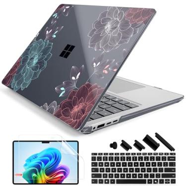 Imagem de Batianda Capa para laptop Microsoft Surface de 15 polegadas Copilot+ PC 2024 (7ª Ed) modelo 2037 capa dura durável resistente a arranhões, com capa de teclado e protetor de tela, folhas